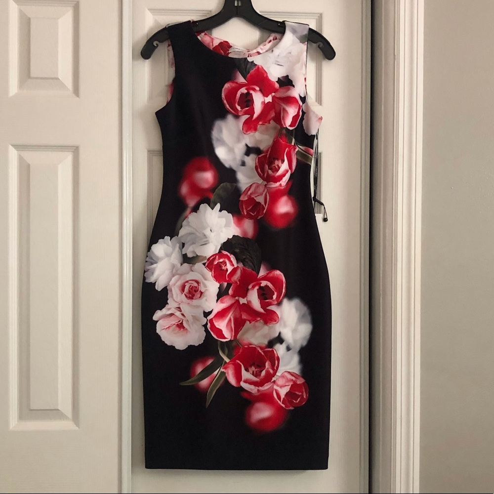 Calvin Klein Floral Dress Sleeveless